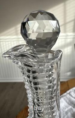 Very Rare Vintage Hunt Royal Pattern Crystal Decanter with Stopper Elegant