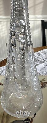 Very Rare Vintage Hunt Royal Pattern Crystal Decanter with Stopper Elegant