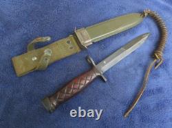 Very Rare Vintage Original Us Ww2 Knife Bayonet And Sheath Made By Imperial