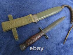 Very Rare Vintage Original Us Ww2 Knife Bayonet And Sheath Made By Imperial