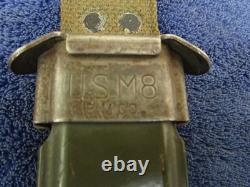 Very Rare Vintage Original Us Ww2 Knife Bayonet And Sheath Made By Imperial