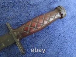 Very Rare Vintage Original Us Ww2 Knife Bayonet And Sheath Made By Imperial