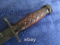 Very Rare Vintage Original Us Ww2 Knife Bayonet And Sheath Made By Imperial