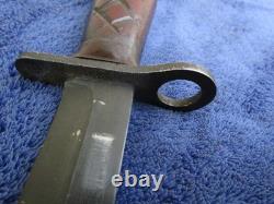 Very Rare Vintage Original Us Ww2 Knife Bayonet And Sheath Made By Imperial