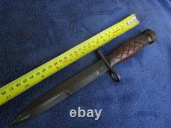 Very Rare Vintage Original Us Ww2 Knife Bayonet And Sheath Made By Imperial