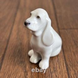 Very Rare Vintage Royal Copenhagen Blue Palmette Figurine Dog