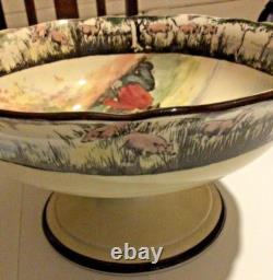 Very Rare Vintage Royal Doulton Series Ware Jock of the Bushvelt Footed Bowl