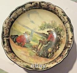 Very Rare Vintage Royal Doulton Series Ware Jock of the Bushvelt Footed Bowl