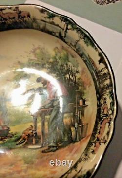Very Rare Vintage Royal Doulton Series Ware Jock of the Bushvelt Footed Bowl