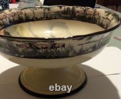 Very Rare Vintage Royal Doulton Series Ware Jock of the Bushvelt Footed Bowl