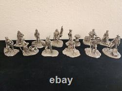 Very Rare Vintage Royal Geographic Society 12 Pewter Figurine Explorer Set NICE