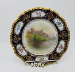 Very Rare Vintage Royal Worcester Durham Castle Porcelain Plate Signed J Stinton