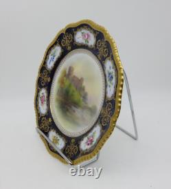 Very Rare Vintage Royal Worcester Durham Castle Porcelain Plate Signed J Stinton