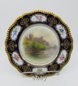 Very Rare Vintage Royal Worcester Durham Castle Porcelain Plate Signed J Stinton