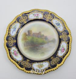 Very Rare Vintage Royal Worcester Durham Castle Porcelain Plate Signed J Stinton