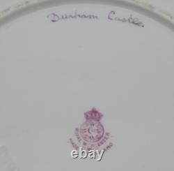 Very Rare Vintage Royal Worcester Durham Castle Porcelain Plate Signed J Stinton