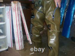 Very Rare Vintage Us Royal Rubber Shoe In Hip Boots Waders X-tall