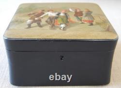 Very Rare Vishnyakov Imperial Russian Lacquer Box