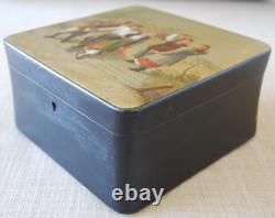 Very Rare Vishnyakov Imperial Russian Lacquer Box