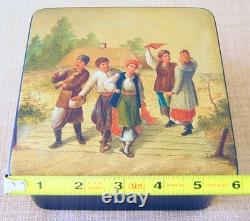 Very Rare Vishnyakov Imperial Russian Lacquer Box
