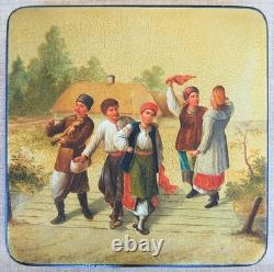 Very Rare Vishnyakov Imperial Russian Lacquer Box