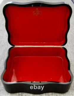 Very Rare Vishnyakov Imperial Russian Lacquer Box, Tea Caddy, Lukutin