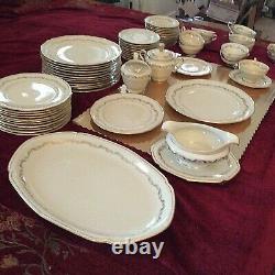 Very Rare Vtg Royal Tettau (ROT306) Dinner Service Gold Rim Fine China Germany