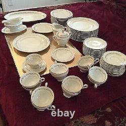 Very Rare Vtg Royal Tettau (ROT306) Dinner Service Gold Rim Fine China Germany