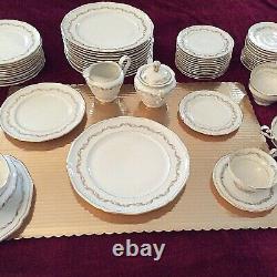 Very Rare Vtg Royal Tettau (ROT306) Dinner Service Gold Rim Fine China Germany