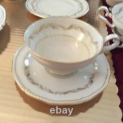 Very Rare Vtg Royal Tettau (ROT306) Dinner Service Gold Rim Fine China Germany