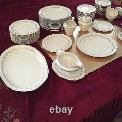 Very Rare Vtg Royal Tettau (ROT306) Dinner Service Gold Rim Fine China Germany