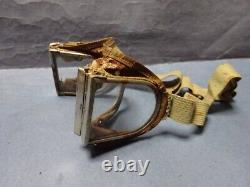 Very Rare WW2 Imperial Japanese Army Dustproof Goggles with Wood Case, Spare Glass