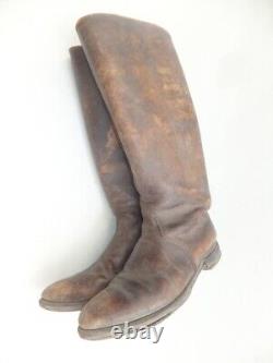 Very Rare! WW2 Imperial Japanese Army IJA Officer's Brown Long Boots