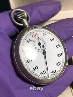 Very Rare WW2 Royal Force AIR MINISTRY MARKED Pocketwatch Stopwatch LEMINIA CAL