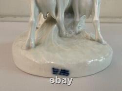 Very Rare White VTG Royal Copenhagen Porcelain Figurine Girl With Goats #694