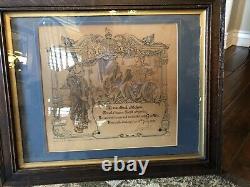 Very Rare World War 1 Discharge Certificate Royal Marine King George 1918 Framed