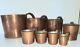 Very Rare set of Antique Copper rum measures British Royal Navy Rum GROGs