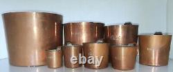 Very Rare set of Antique Copper rum measures British Royal Navy Rum GROGs