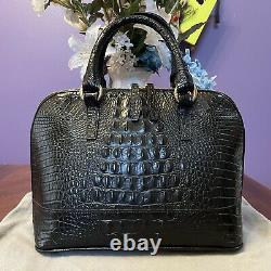 Very Rarebrahmin Grey Imperial Calf Hair Real Fur Vivian Satchel Bag