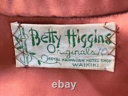 Very rare 1950's Betty Higgins for Royal Hawaiian Hotel jacquard Coat Dress