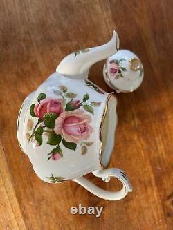 Very rare Beautiful Royal Albert Bone China Anniversary Rose teapot kitchen art