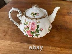 Very rare Beautiful Royal Albert Bone China Anniversary Rose teapot kitchen art