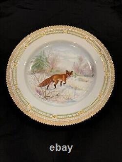 Very rare Flora Danica Red Fox Canis Vulpes Dinner Plate