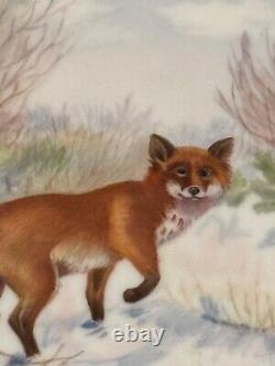 Very rare Flora Danica Red Fox Canis Vulpes Dinner Plate