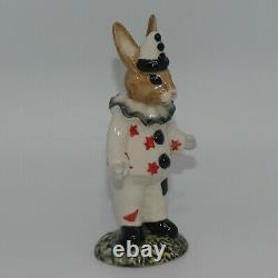 Very rare ROYAL DOULTON BUNNYKINS FIGURE DB129 CLOWN BUNNYKINS BLACK RUFF