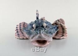 Very rare Royal Copenhagen Art Nouveau Fish Sculpin # 371