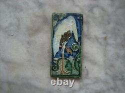 Very rare Royal Delft Cloisonne tile, bird/reiger, animal 1920 porceleyne fles