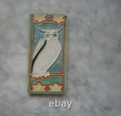 Very rare Royal Delft Cloisonne tile, owl, uil, animal 1920 porceleyne fles