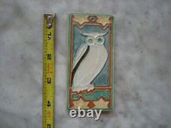 Very rare Royal Delft Cloisonne tile, owl, uil, animal 1920 porceleyne fles