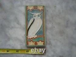 Very rare Royal Delft Cloisonne tile, owl, uil, animal 1920 porceleyne fles